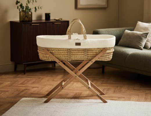 cotton muslin ecru moses basket