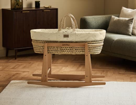 Organic floral moses basket