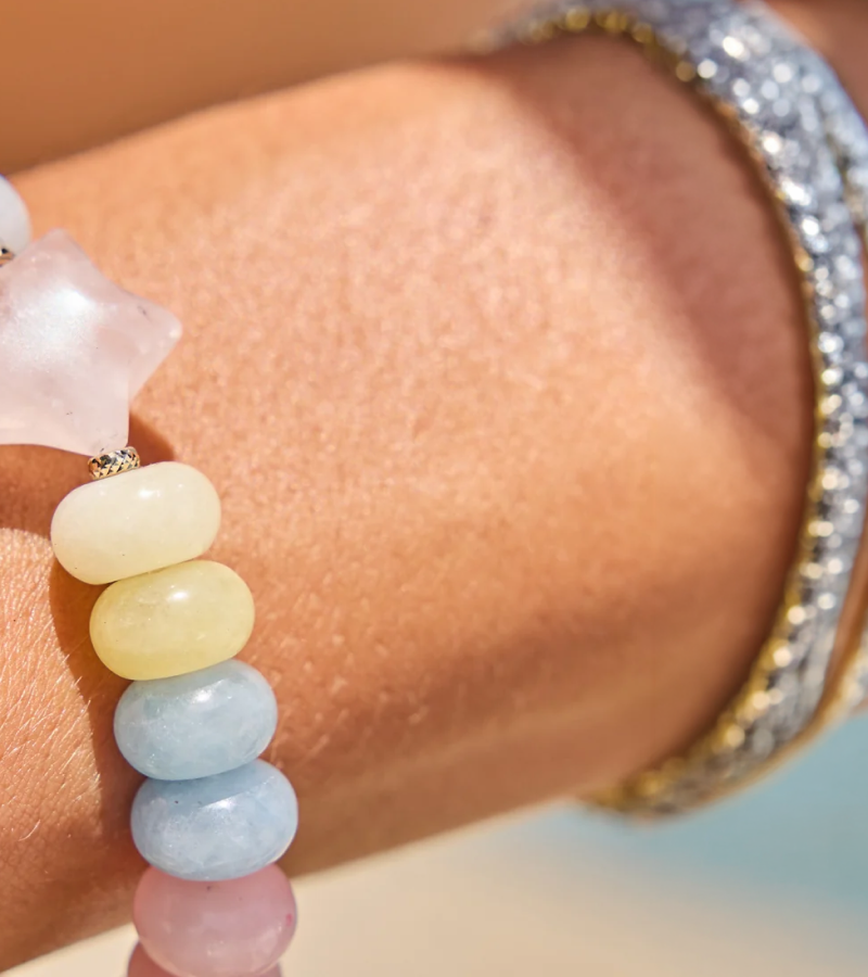 Candy Bead Star Stretch Bracelet