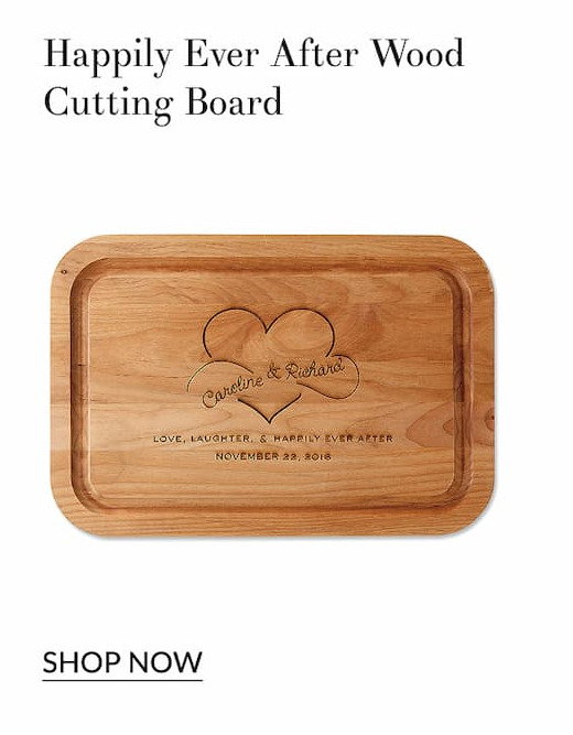 Happily ever after wood cutting board