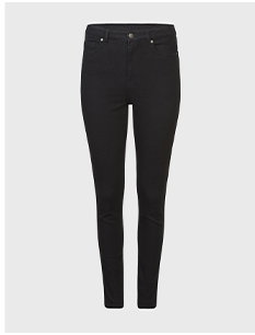 Black Designer Cotton Skinny Jeans With Tone-on-Tone Embroidery