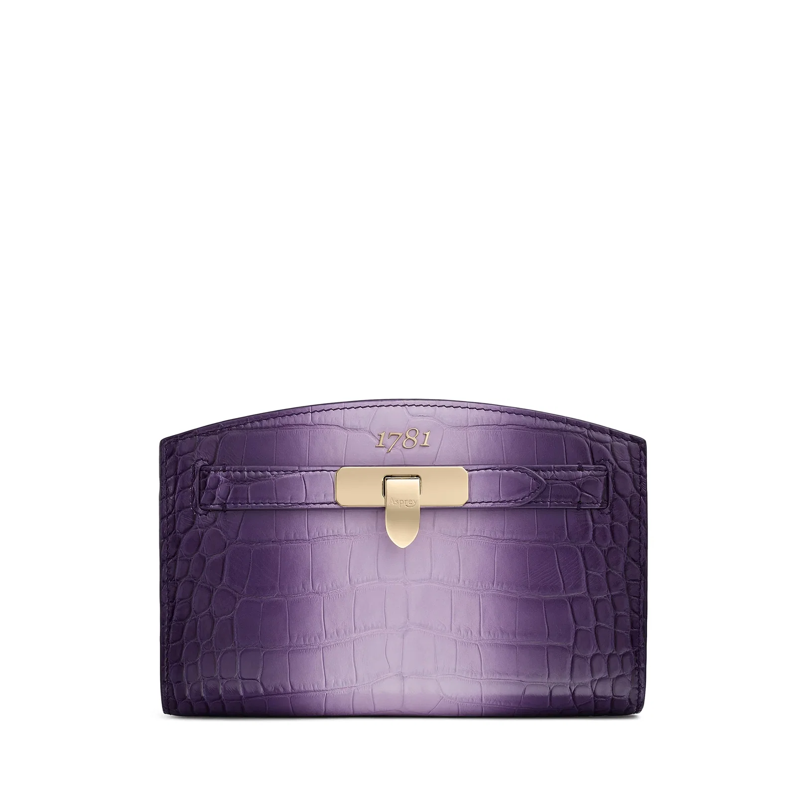Image of 1781 POCHETTE HANDBAG IN CROCODILE - IRIS
