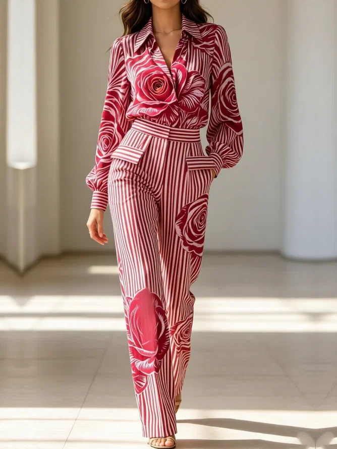 Image of Urban Striped Straight Pants