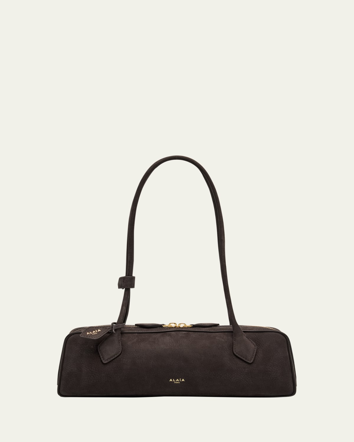 Le Teckel Medium Suede Shoulder Bag
