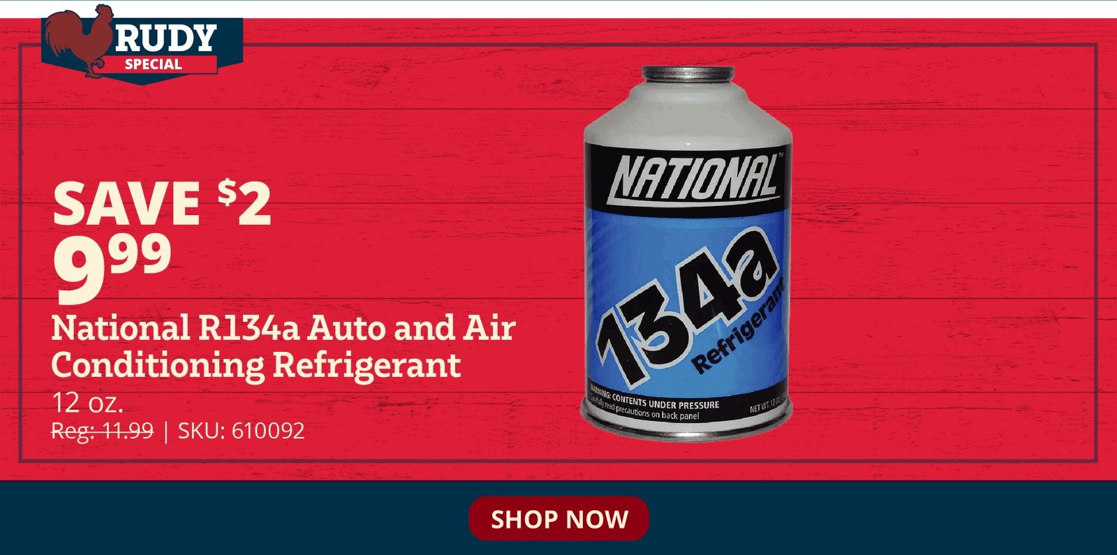 Rudy R13a Auto/AC Refrigerant