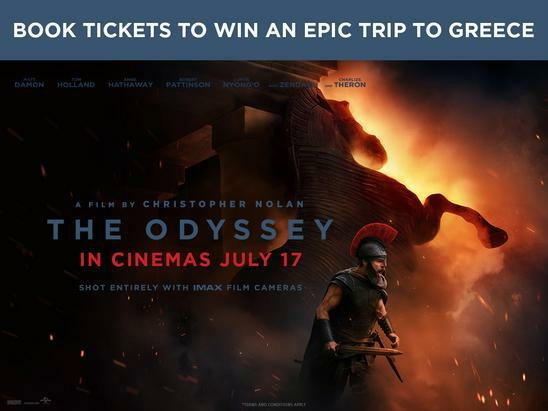 Book tickets for The Odyssey for your chance to win a trip to Greece