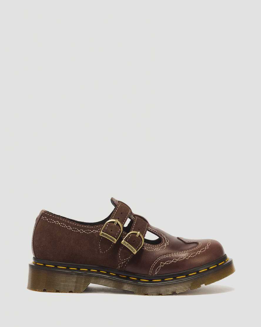 Image of 8065 Desert Rodeo Leather & Suede Mary Jane Shoes