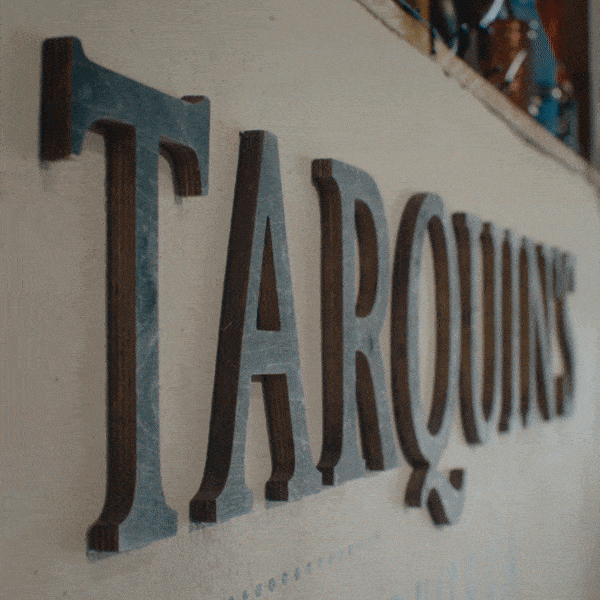 Tarquin’s Cornish Gin sign, part of the limited edition Whistlefish collaboration story.