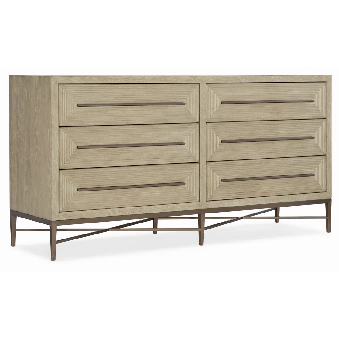 Cascade 6 Drawer 66.5" W Double Dresser