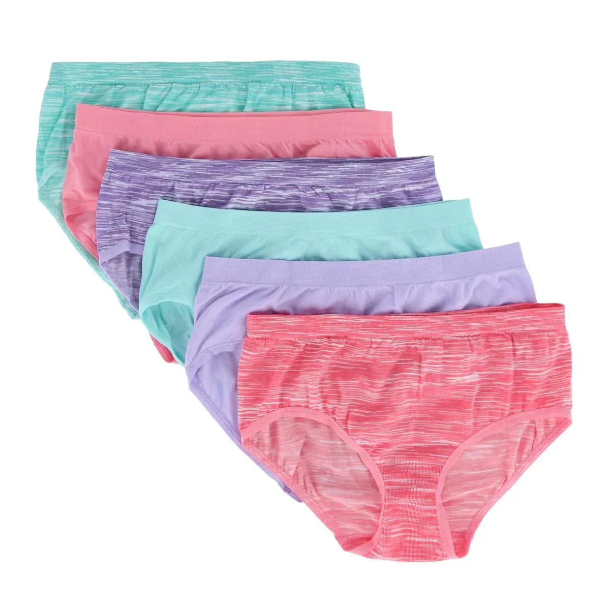 Image of Fruit of the Loom Girl's Seamless Classic Briefs Assorted (6 Pack)