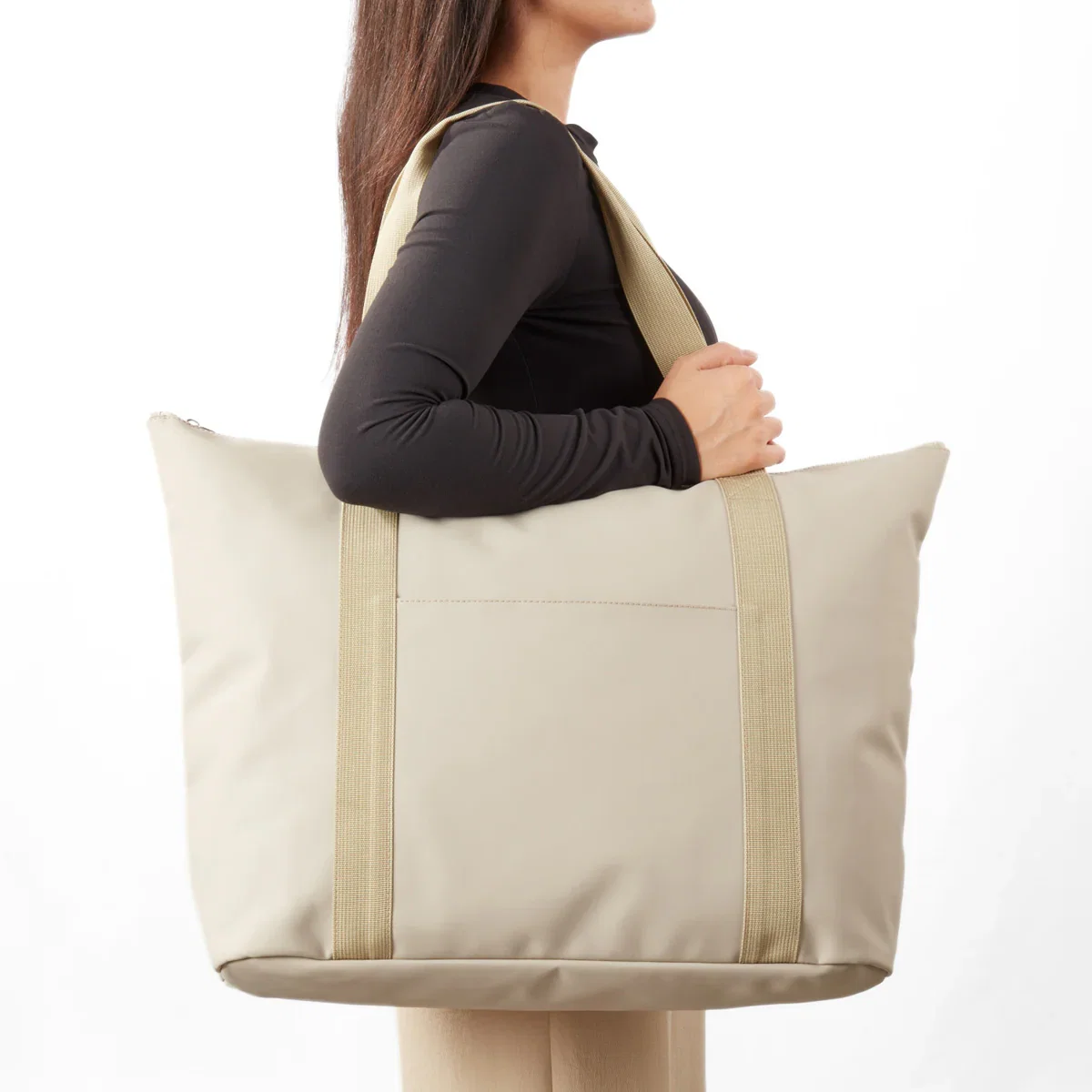 Image of Water and Tear-Resistant Vinyl Coated Nylon Tote Bag