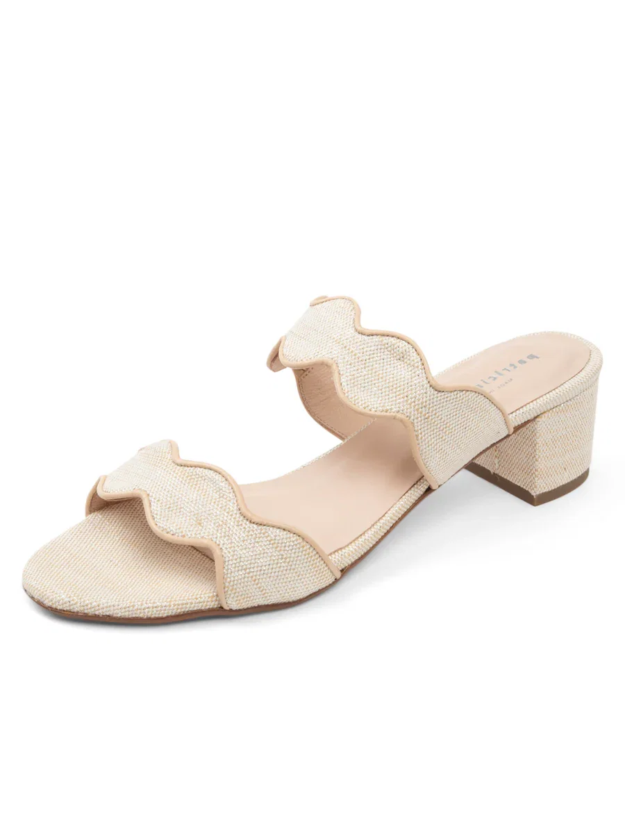 Image of Palm Beach Block Heel Scalloped Sandal