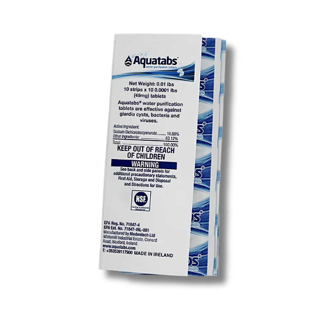 Aquatabs 49mg Water Purification Tablets