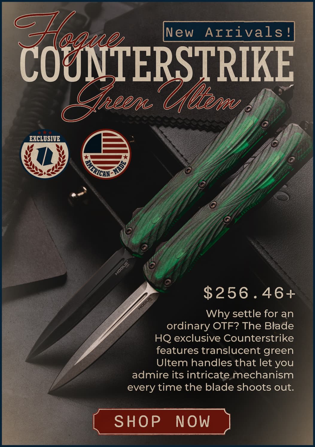 Hogue Counterstrike Green Ultem