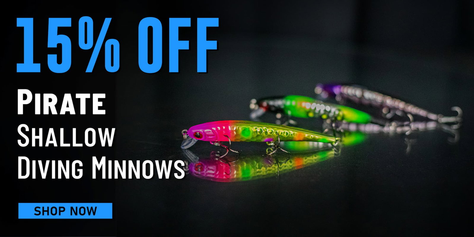 15% Off Pirate Shallow Diving Minnows Shop Now