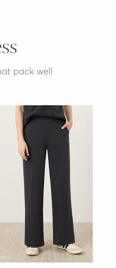 Organic Airplane Pintuck Wide Leg Pant