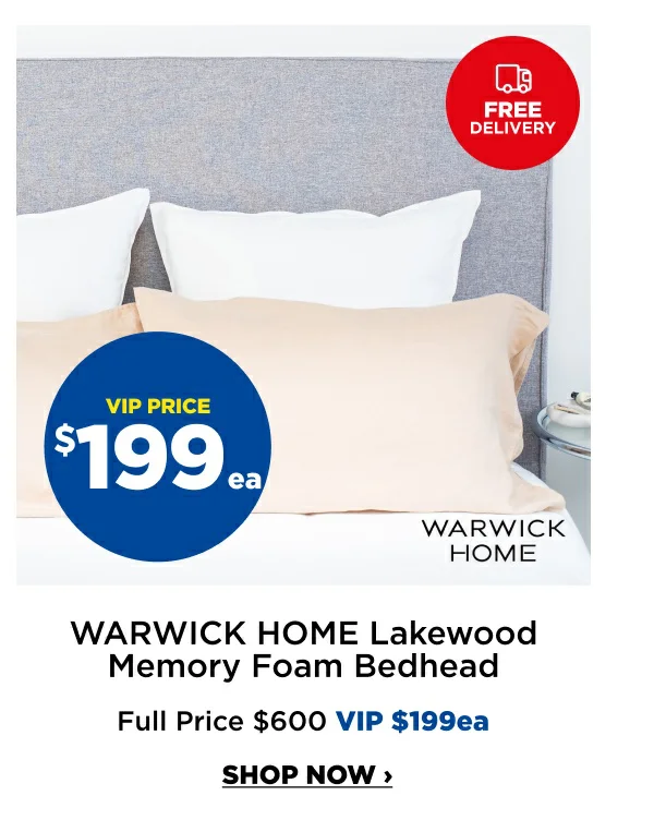 Warwick Home Lakewood Memory Foam Bedhead