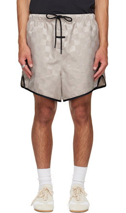 Gray Checkered Gym Shorts - Fear of God ESSENTIALS