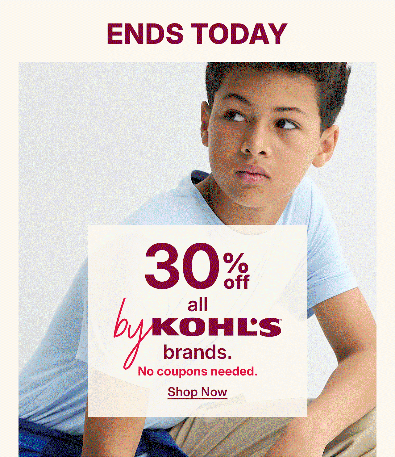 30% off all by kohls brands