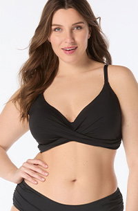 Shop Coco Reef Curve Underwire Bra Sized Wrap Bikini Top in Classic Solids