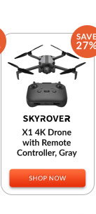 Skyrover X1 4K Drone with Remote Controller, Gray