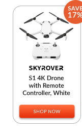 Skyrover S1 4K Drone with Remote Controller, White
