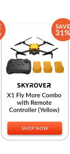 Skyrover X1 Fly More Combo with Remote Controller (Yellow)