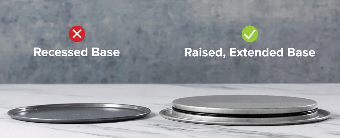 Recessed base vs. raised, extended base