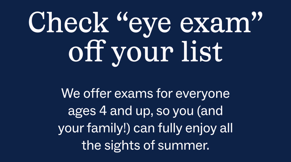 we offer exams for everyone age 4 and up