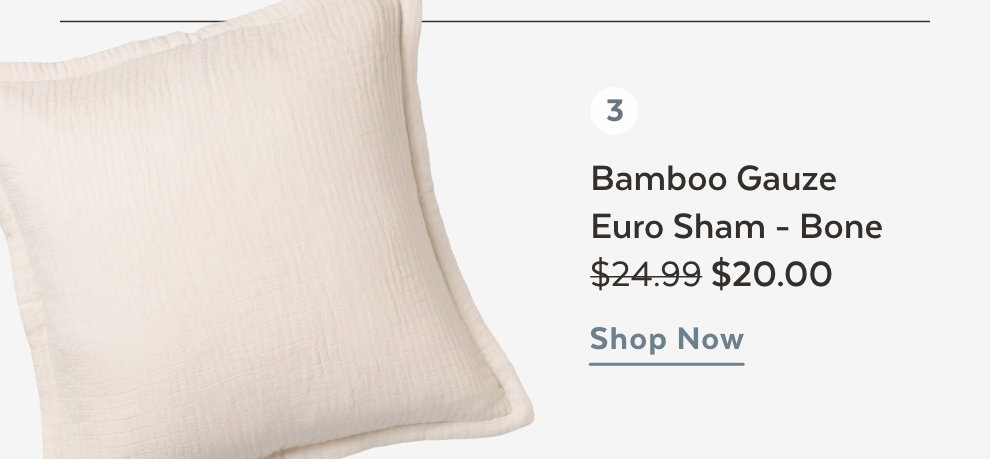 Bamboo Gauze Euro Sham – Bone. Shop Now