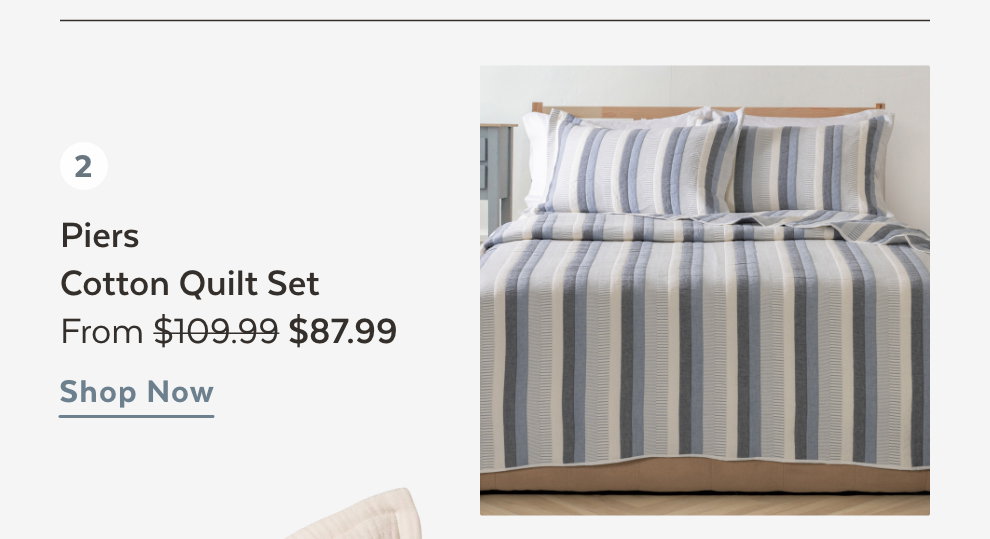 Piers Cotton Quilt Set - Shop Now
