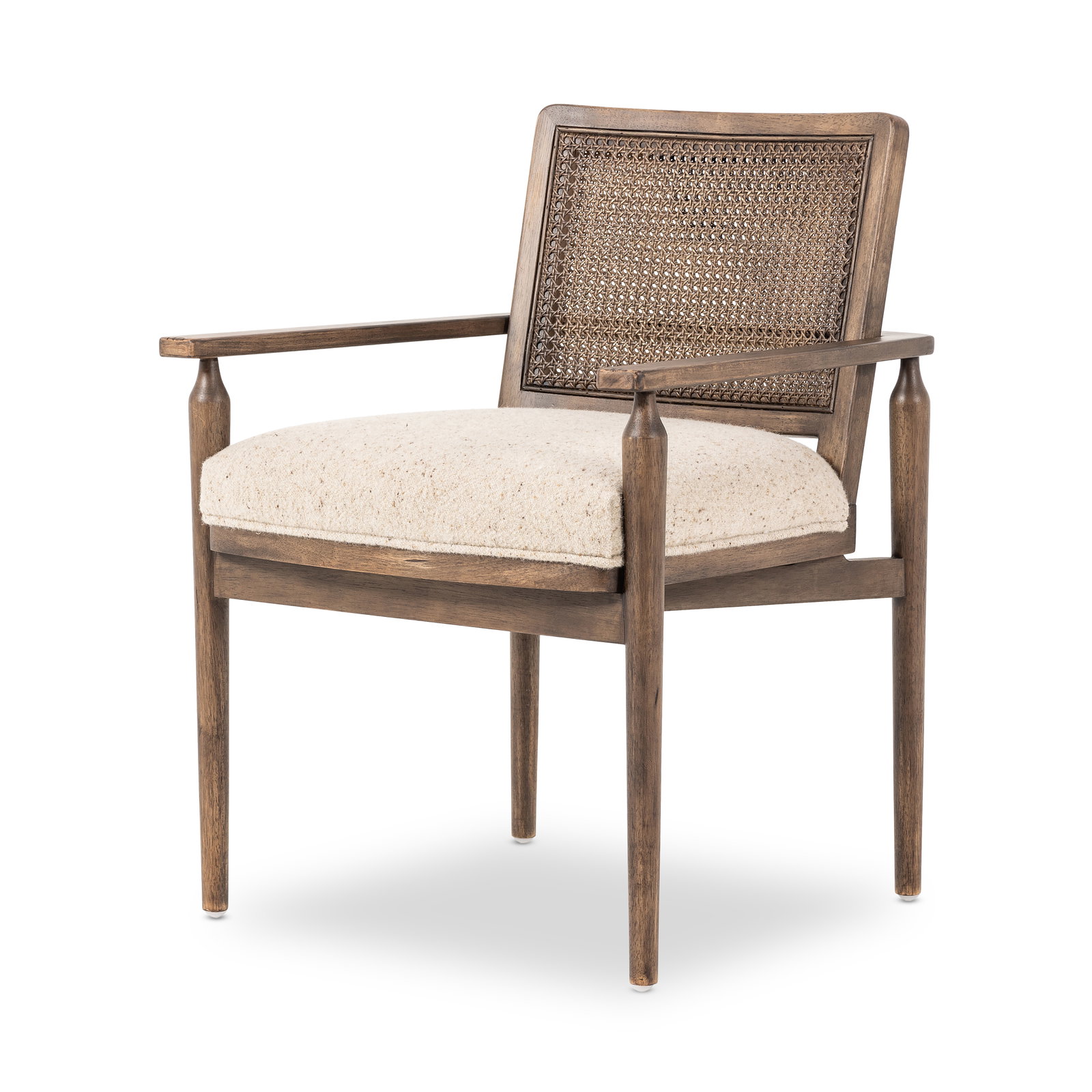 Image of Xavier Aged Almond Cane Dining Armchair