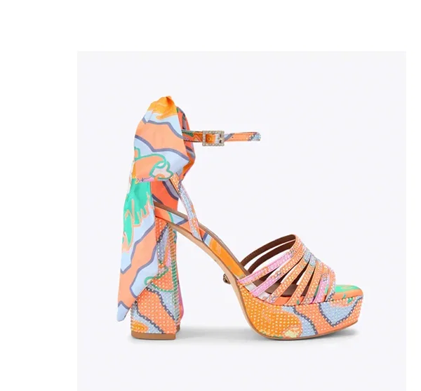 Pierra Ankle Tie Platform Heel