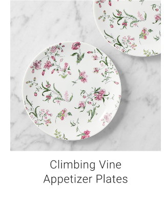 climbing vine appetizer plates