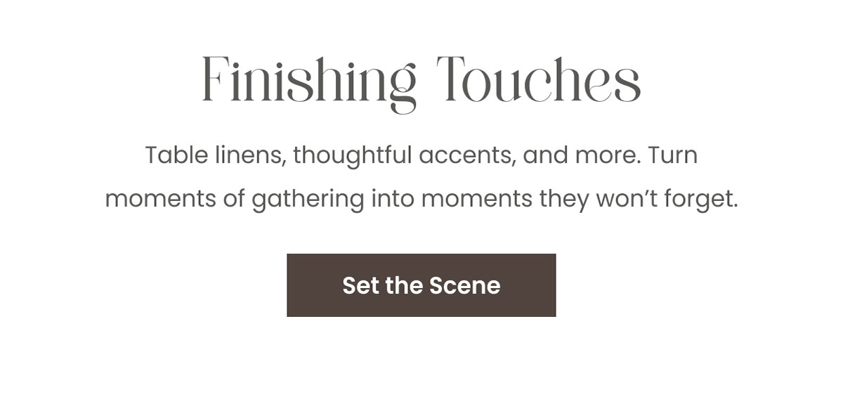 Finishing Touches