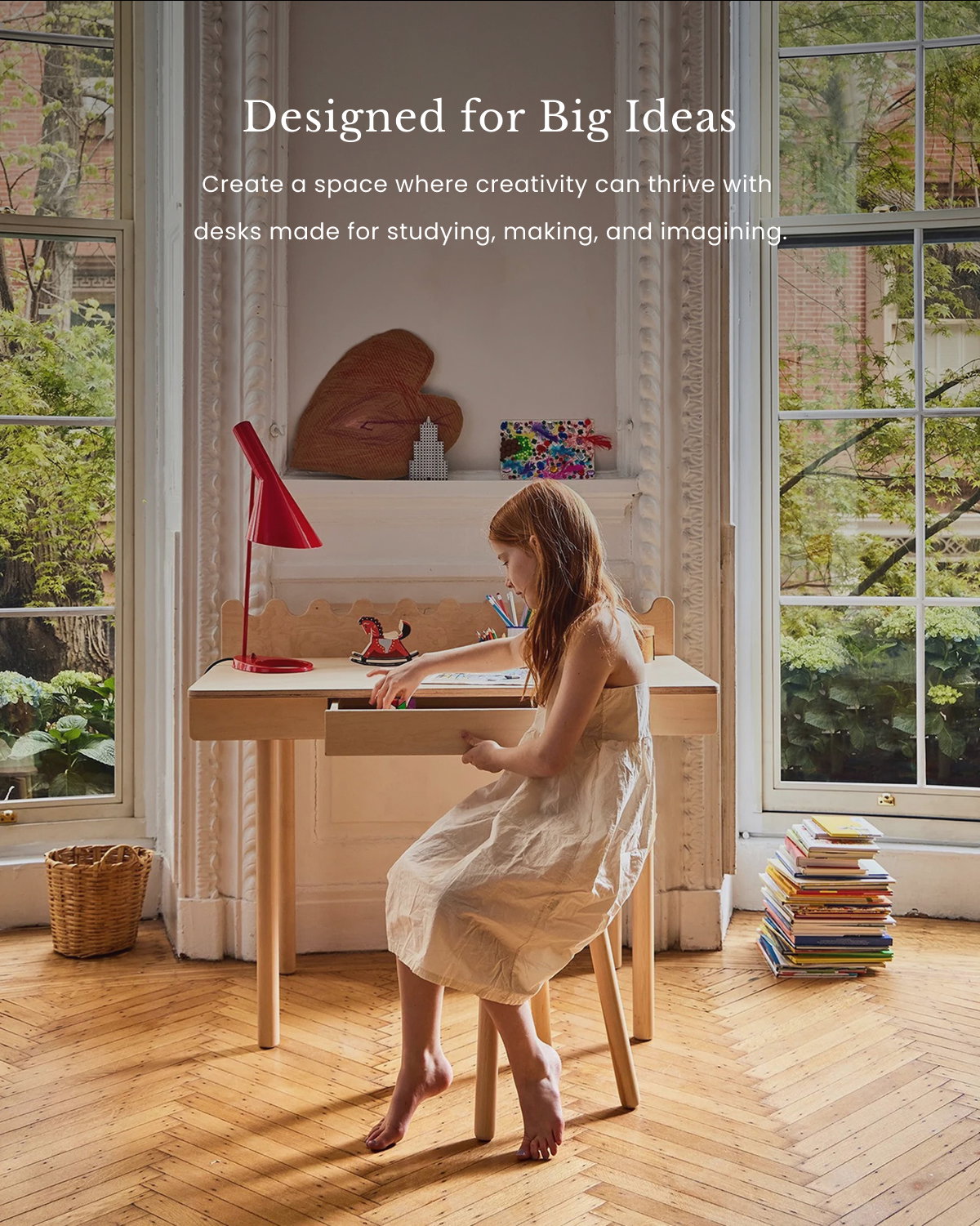 an image of a child's room with a crib and a rainbow