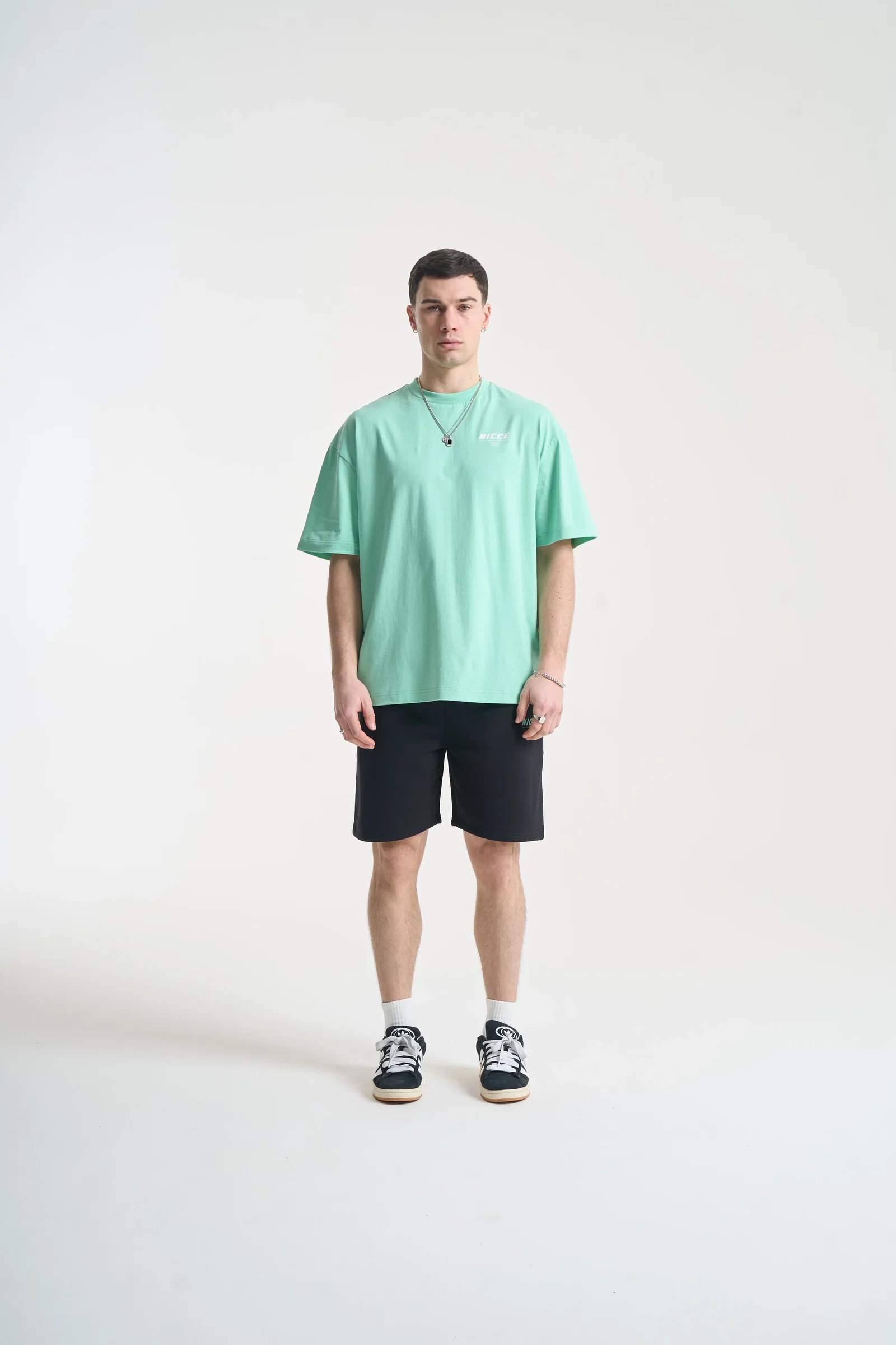 Image of NICCE Mens Comet T-Shirt & Shorts Set | Mint