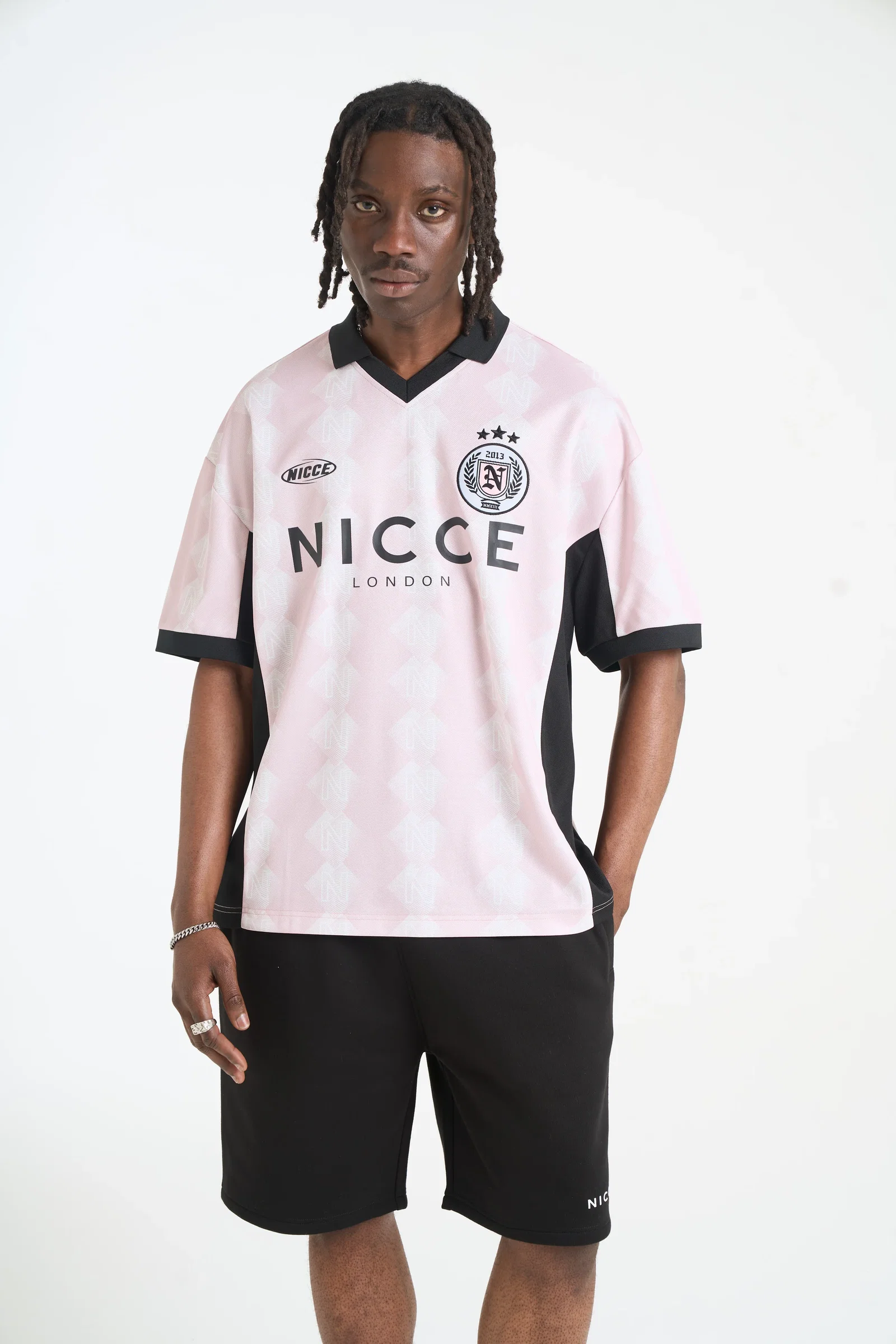 Image of NICCE Mens Billete Football Shirt | Pink