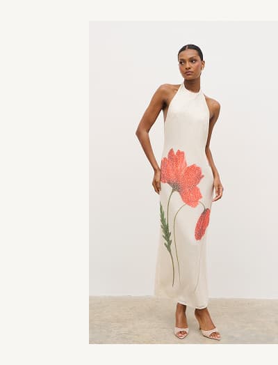 Alora Racer Sequin Maxi Dress