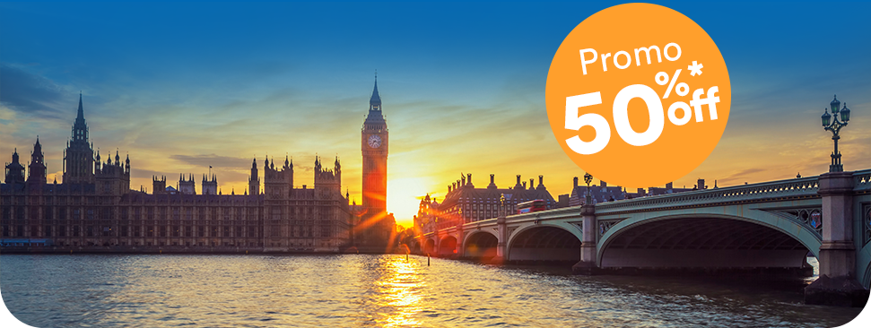 Big Ben in London at sunset