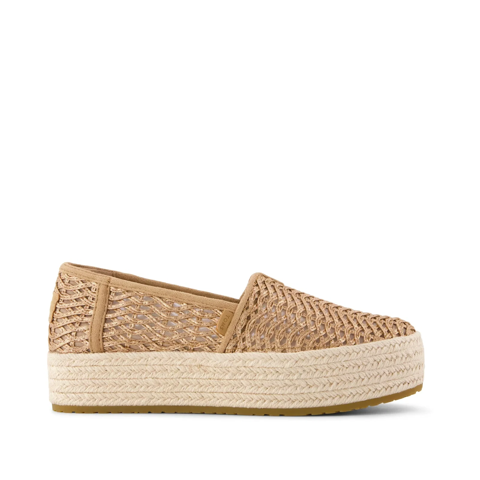 Image of Womens Valencia Platform Espadrille Bronze Deco Basket Weave
