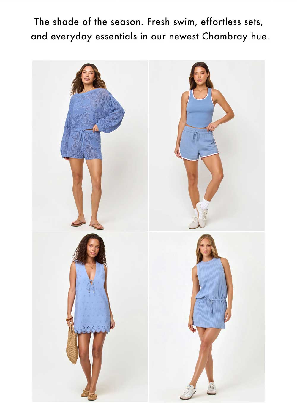 Blue swim, sets, and everyday essentials - Shop Now!