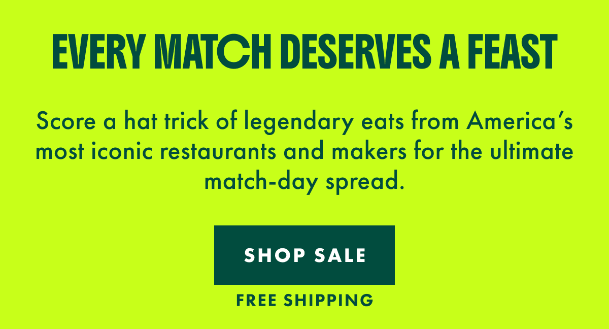 One world. One tournament. Endless incredible food, now on sale