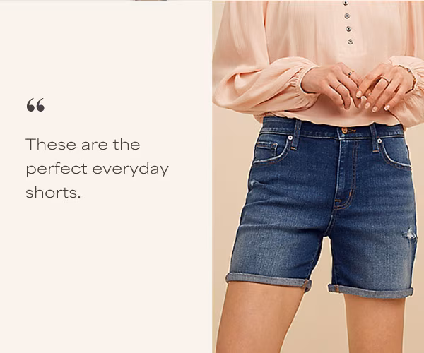 “These are the perfect everyday shorts. Model wearing maurices clothing.