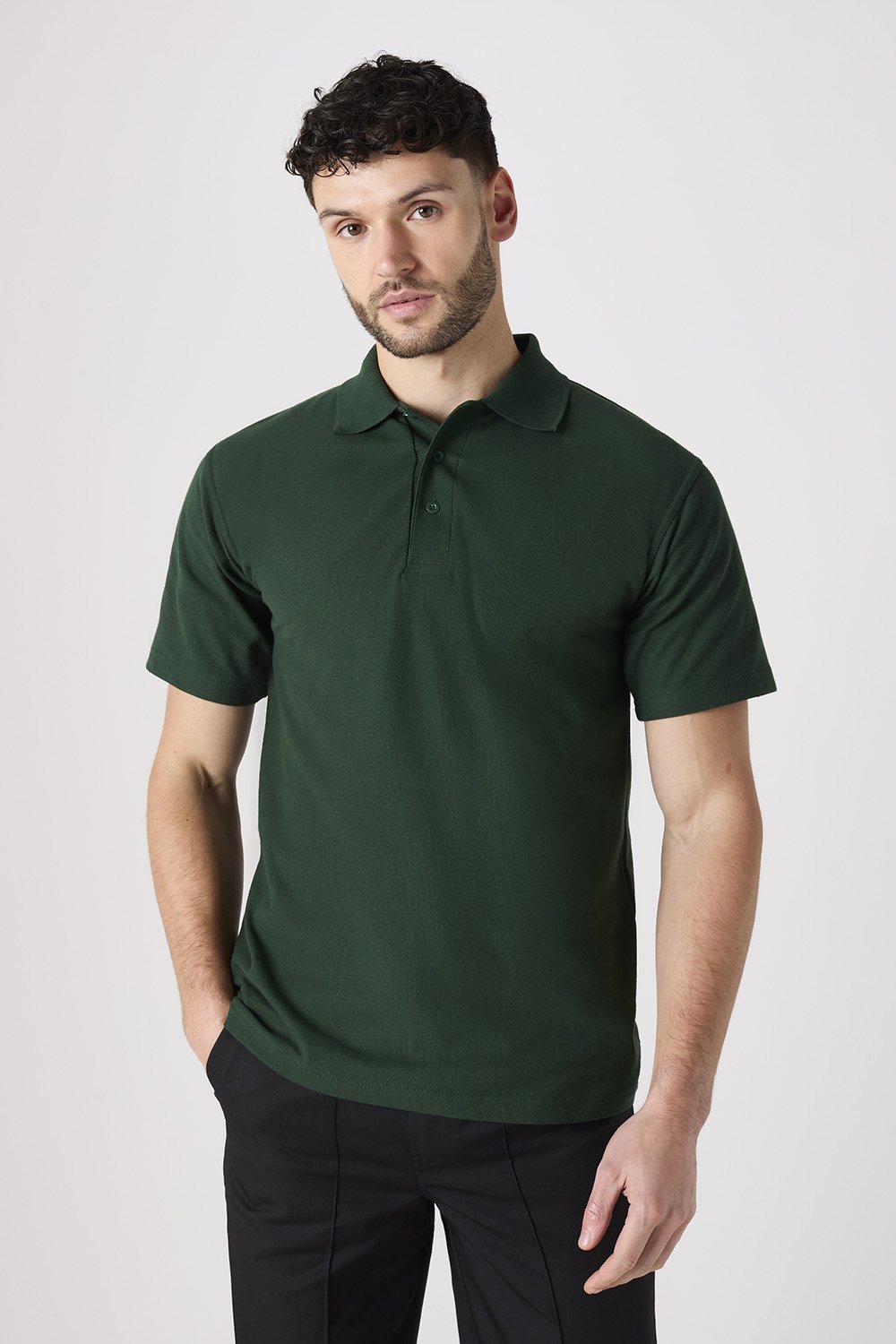 Image of Uneek Classic Unisex Polo Shirt, Bottle Green