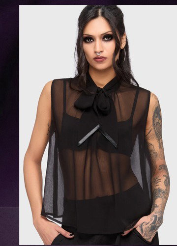 Kihilist Obsidienne Sleeveless Blouse