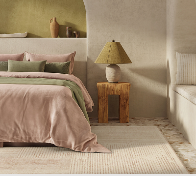 Linear Oasis Neutral Rug