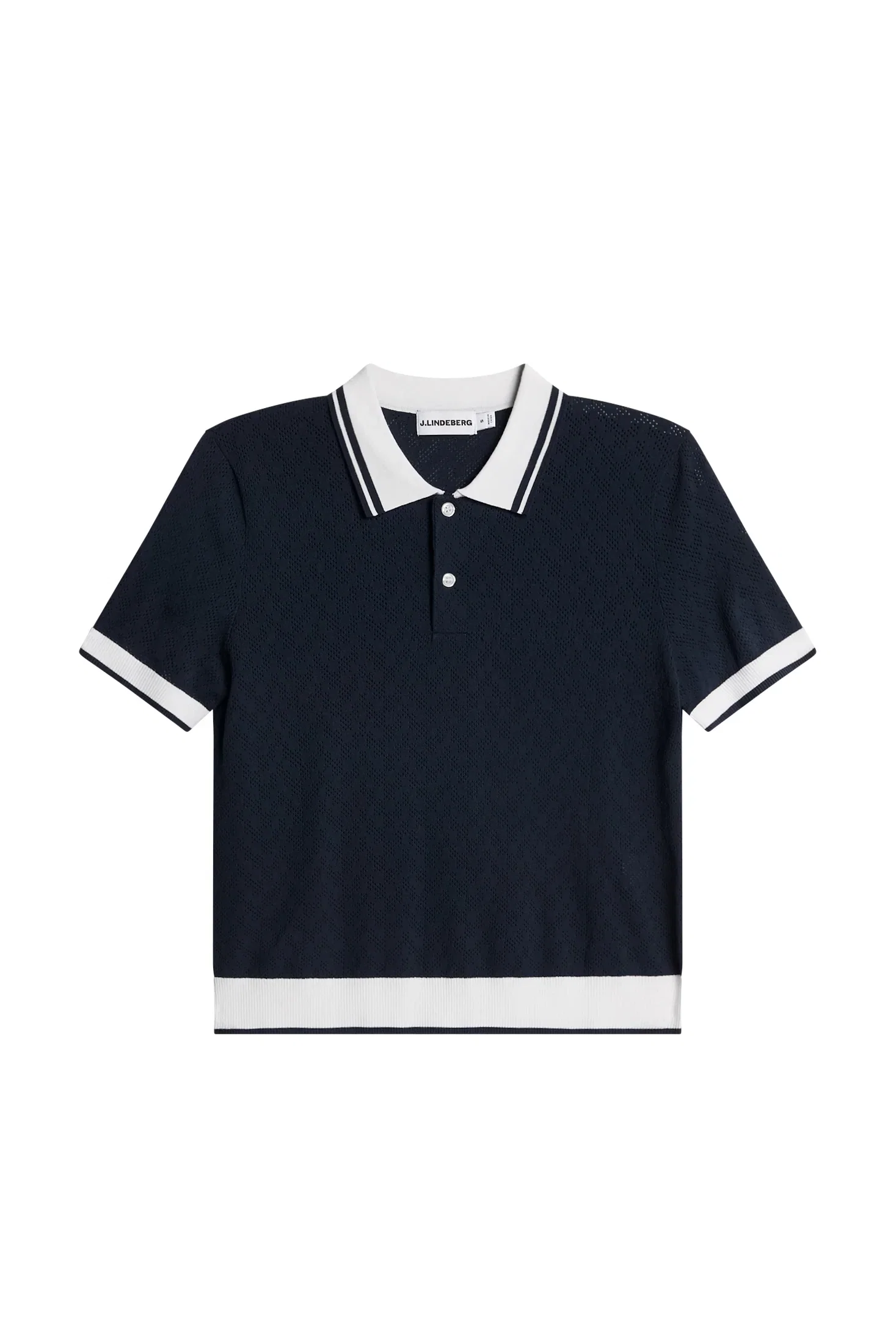 Image of Polly Pointelle Polo / JL Navy