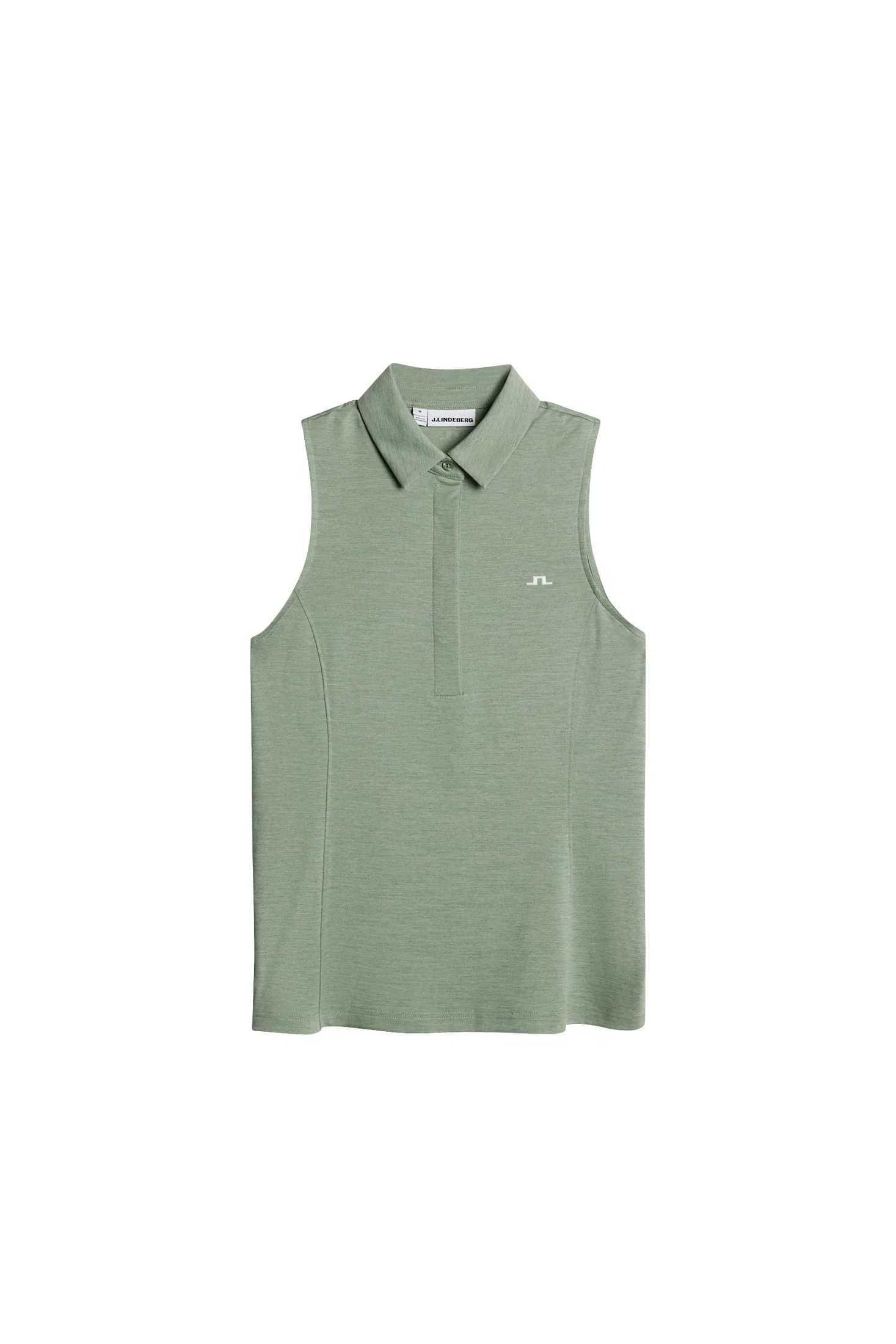 Image of Dena Sleeveless Polo / Hedge Green Melange