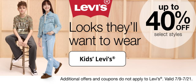 Levi's | Looks they'll want to wear | up to 40% OFF select styles | Kids' Levi's
